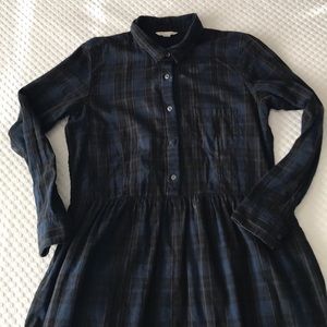 Gap Blue Plaid Dress with Pockets!